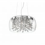 Pakabinamas &scaron;viestuvas Ideal Lux Suspended lamp with 8 lights AUDI-80, G9, transparent