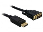 Delock kabelis Displayport 1.1 vyri&scaron;kas > DVI 24+1 vyri&scaron;kas pasyvus 3 m juodas