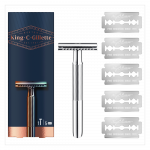 Saugus dvipusis viena&scaron;menis skustuvas vyrams King C. Gillette + 5 peiliukai