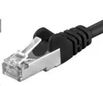 PREMIUMCORD Patch kabelis CAT6a S-FTP, RJ45-RJ45, AWG 26/7 3m juoda