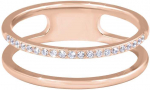 Troli Double minimalist rose auksinis ring