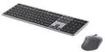 &bdquo;DELL Premier&ldquo; daugiafunkcinė belaidė klaviatūra ir pelė &ndash; KM7321W &ndash; JK (QWERTY), viso dydžio (100 %), belaidė, radijo dažnio belaidis ry&scaron;ys + &bdquo;Bluetooth&ldquo;, QWERTY, pilka, titano spalvos, pelė pridėta