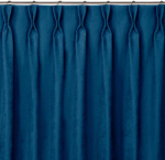 Homede Užuolaidos 140&times;270 indigo spalvos i&scaron; čenilės