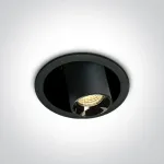 6W LED įleidžiamas reguliuojamas &scaron;viestuvas, juodas, 3000K, 11106T/B/W