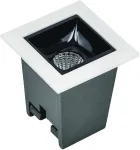 3W LED įleidžiamas &scaron;viestuvas, baltos/juodos sp., 3000K, S084