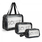 Solier Luggage Suitcase organiser set 6 items Solier SA55 pilkas