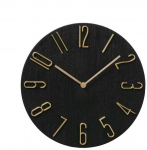 Nežinomas Laikrodis TEMPO 2043987, aukso/juoda, plastikas, D30 cm