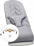 BabyBj&ouml;rn Bliss Woven Bundle - sitteri + lelu, &scaron;viesiai pilkos/Googly Eyes (pastelli)