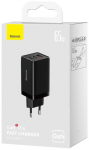 Įkroviklis jungiama į tinklą Baseus GaN 5 Pro CCGP120201 65W 1x USB-A 2x USB-C PD 3.0 QC 4.0 + kabelis USB-C