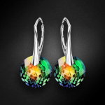 Diamond Sky Jewelry Sidabriniai auskarai moterims DiamondSky &bdquo;Marianne (Vitrail Medium)&ldquo; su Swarovski kristalais