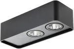 Lubinis &scaron;viestuvas 10W LED pavir&scaron;inis &scaron;viestuvas YUKI, matinės juodos sp., 3000K, dimeriuojamas, 01-3692