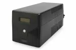 Digitus UPS linijos neaktyvus LCD avarinis maitinimo &scaron;altinis, 1000va/600w, 2x12v/7ah, avr, 4xschuko, usb, rs232, rj45