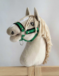 Super Hobby Horse Reguliuojamas kantaras hobi arkliukui A3 &ndash; žalias su juoda pūkuota apdaila