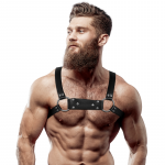 Fetish Submissive Attitude Men&rsquo;s Eco-Leather Bulldog Chest Harness M/L