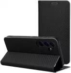 Dėklas Oem LUNA Book Carbon for Xiaomi 14T juodos spalvos