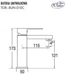 BlueWater Mai&scaron;ytuvas Mėlyna Vanduo TOR-BUN.010C, praust., chromas