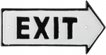 Bonideco Lentelė "EXIT" 9,5x18,5x0,5cm., juodos/baltos spalvos