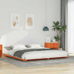 Lova Lovos rėmas Va&scaron;ko ruda 200 x 220 cm Kietos pu&scaron;ies mediena