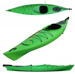 Vienvietė baidarė AMBER MOLAKE 11.5 WR, Su vairo sistema, 355 x 63 x 36 cm, LDPE, Žalia