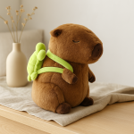 Pliu&scaron;inis žaislas Kapibara su kuprine-vėžliuku, 22 cm