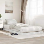 Lova Grindų lovos rėmas Balta 86,5 x 190 cm Apdirbta mediena