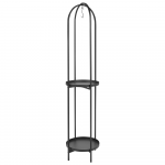 Beliani Stojak na kwiaty TAMARIX Metal 35 cm Juodas