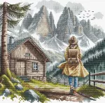 Ava Stitch Po kalnų dangumi kryželiu siuvinėjimo rinkinys AVA