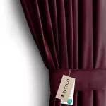 Užuolaidos VELVET spalva raudona styl klasyczny taśma materiał velvet 140x245 AmeliaHome