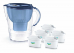 BRITA Filtravimo ąsotis 3.5l marella xl + 5 wkład&oacute;w filtrujących maxtra pro pure performance, mėlyna