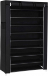 Songmics Batų stovas 85x28x162 cm Juodas