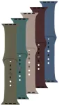 Fiksuotas 5 vnt. silikoninių dirželių rinkinys FIXED Silicone Strap, skirtas Apple Watch 42/44/45/46/49mm, įvairių spalvų, variantas 1