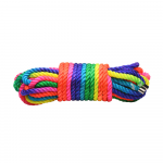 Xr Brands Cuerda Arcoiris Neon Rainbow Bondage Rope 32ft Durable Nylon 7.6mm