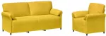 Sofa Sofos komplektas 2 vnt. Geltona Aksomas