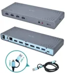 I-tec CADUAL4KDOCK prijungimo stotis Laidinė USB 3.2 Gen 1 (3.1 Gen 1) Type-C Juoda, Turkio