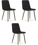 Kėdė KARA, juoda, 87 &times; 45 &times; 50,5 cm, 3 vnt.