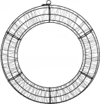 Decoration Ring with LED. AX5393710. D50 cm. juodas