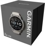 I&scaron;manusis laikrodis Garmin fēnix&reg; 9 Pro &ndash; 43mm Titanas su rūko pilkos / tamsios smiltainio spalvos silikoniniu dirželiu 010-04335-86