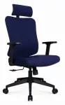 Hells Chair Biuro kėdė su spyruokline sėdyne ir 3D juosmens atrama, audinio apmu&scaron;alas, tamsiai mėlyna