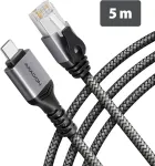 AXAGON ADE-CM50 USB-C 5 Gbps &ndash; Gigabit Ethernet adapteris su integruotu CAT6 RJ-45 tinklo kabeliu (5 m), Asix AX88179B