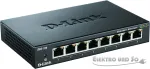 &Scaron;akotuvas D-Link DGS-108 Unmanaged L2 Gigabit Ethernet (10/100/1000) Juodas