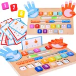 Jokomisiada MATHEMATICS Wooden set for learning to count Board + task cards ZA6245