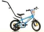 Bimbo Bike Vaiki&scaron;kas dviratis 12" mėlynas su lėktuvų motyvais