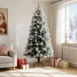 Dirbtinė Sulankstoma Kalėdų Eglutė 210 cm PVC ir metalas