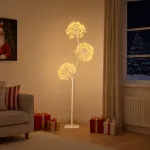S formos LED kalėdinė eglutė Balta 18 x 18 x 150 cm Plienas