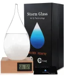 3dhome Storm Glass meteorologijos stotis, vandens la&scaron;ai, orų prognozė, kūrybi&scaron;ka prognozė, skandinavi&scaron;kas stilius, dekoratyvinis meteorologinis stiklas