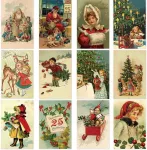 Vintage Kalėdiniai atvirukai, 12 Kalėdinių atvirukų rinkinys, atvirukas, Kalėdiniai sveikinimo atvirukai, Kalėdiniai sveikinimo atvirukai, Vintage, žiema, Kalėdos, Santa Claus, antikvarinių atvirukų rinkinys, sveikinimas