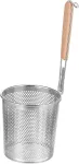 Bestonzon apvalus wok ko&scaron;tuvas kepimo krep&scaron;ys nerūdijančio plieno medine rankena atsparus kar&scaron;čiui udon makaronams ramen plovimui ko&scaron;imui kepimui 14 cm