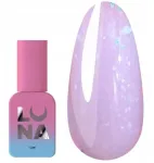 Hibridinis pagrindas Luna Crystal 2 pieni&scaron;kai alyvinis su spalvotomis dalelėmis, 13 ml