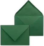 100 tamsiai žalių vokų su banguotu kra&scaron;tu, din c5, 16,2 x 22,9 cm, 120 g, su banguotais kra&scaron;tais, drėgnai klijuojami farbenfroh vokai, gustav neuser