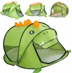 Savęs i&scaron;skleidžiantis palapinė vaikams, namelis sodui, namams, žalias dinozauras